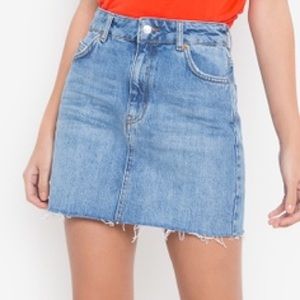 Topshop Moto Denim Mini Skirt